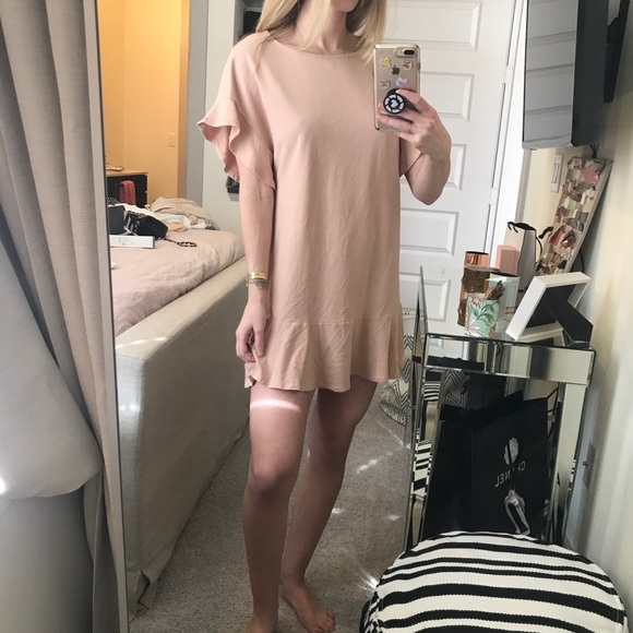 Mango Dresses & Skirts - Blush Cotton Mini Dress